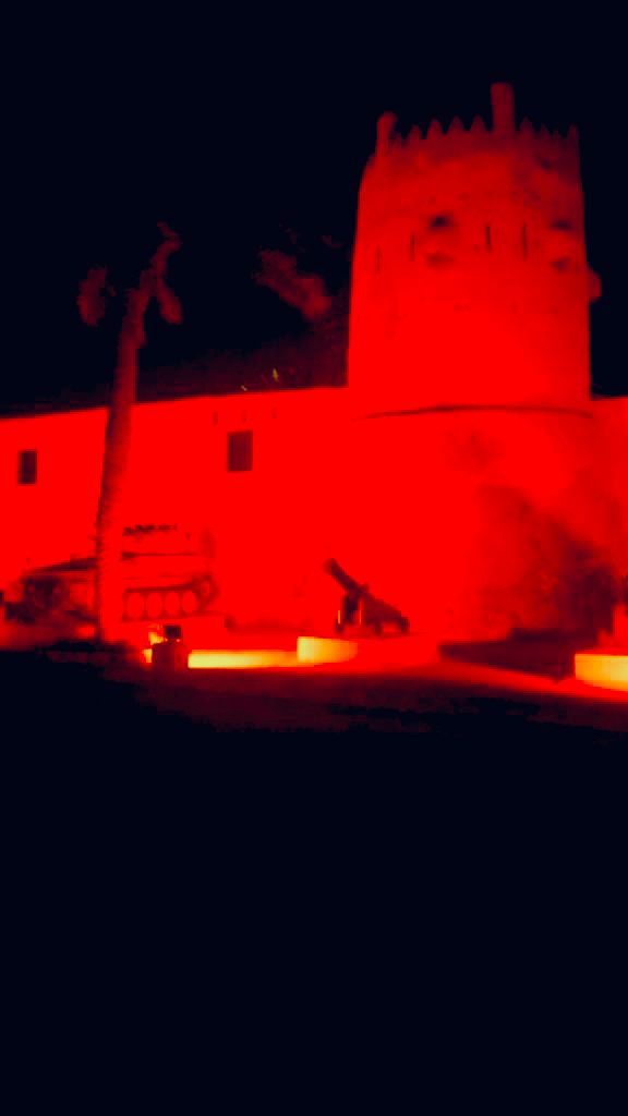 on the occasion of International Thalassemia Day, the Um Al Quwain Fort was also spectacularly lit in red